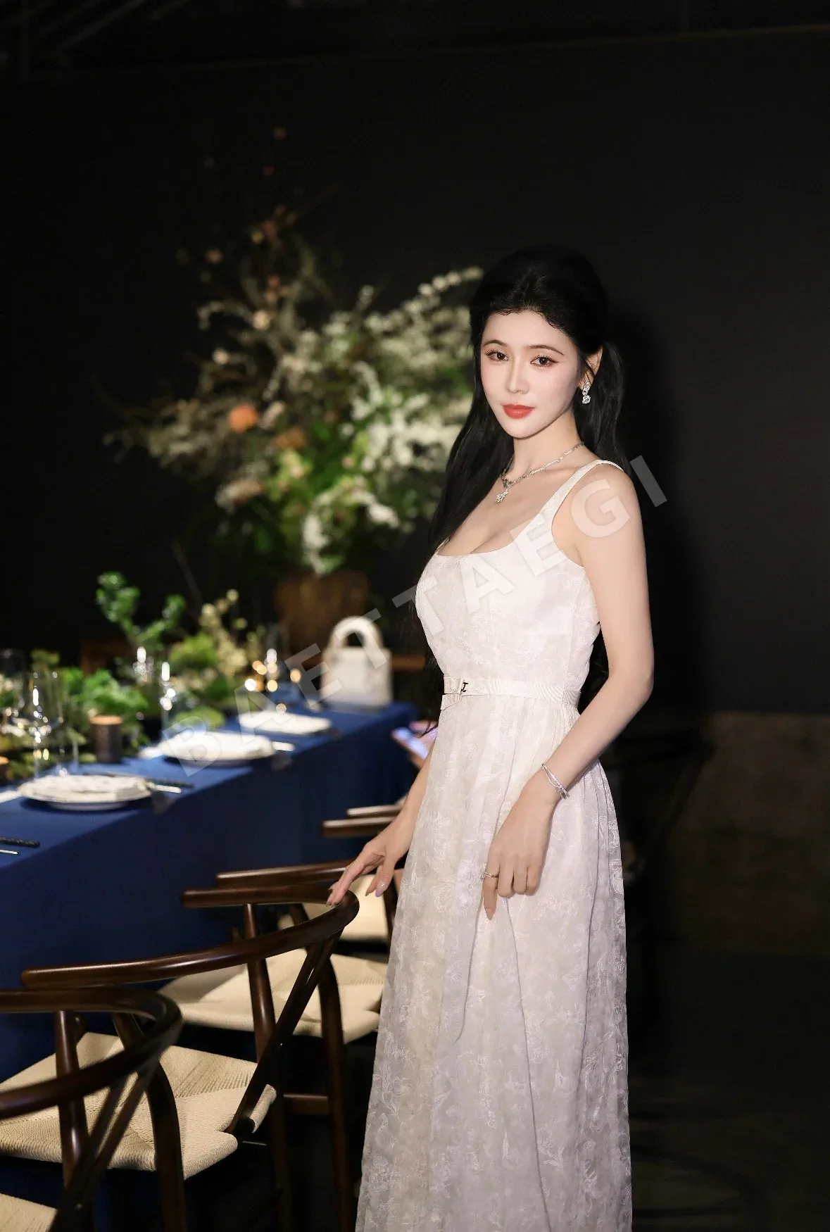 디올 문라이트 자카드 슬립 원피스 상세 이미지 4