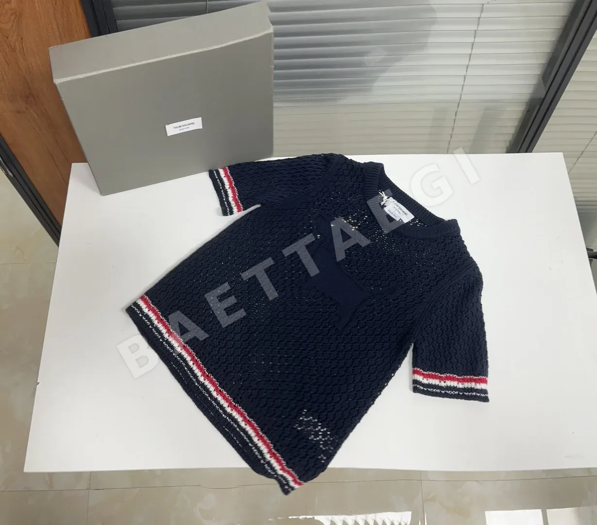톰브라운 메시 퍼피 크루넥 여성 반팔 티셔츠 상세 이미지 5
