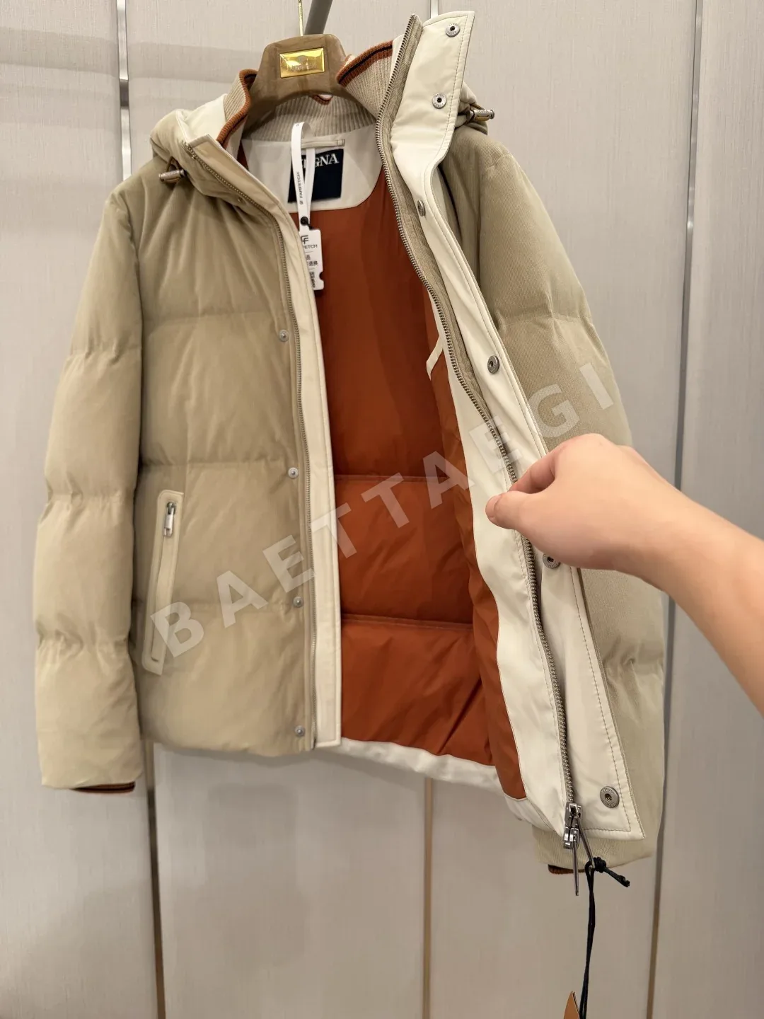 제냐 코듀로이 후드 남성 패딩 상세 이미지 8