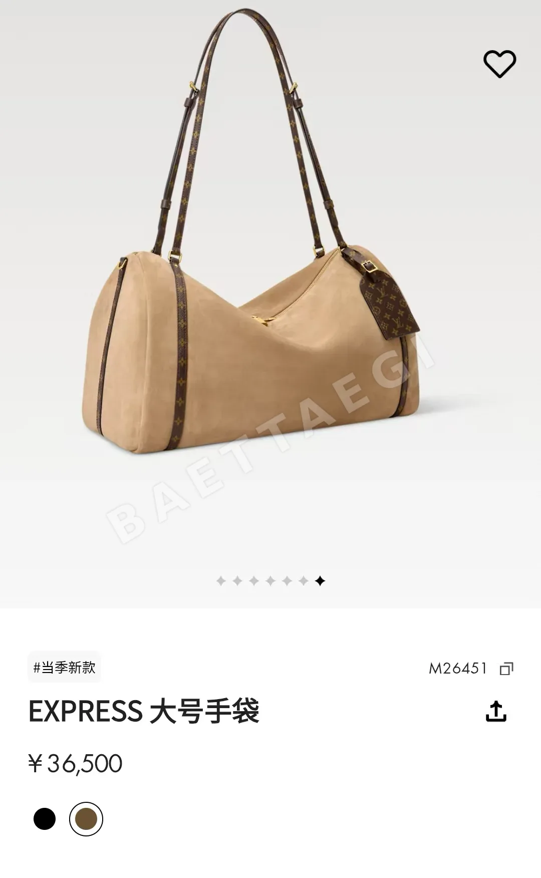 루이비통 버드케이지 스웨이드 숄더백 M26451 상세 이미지 2