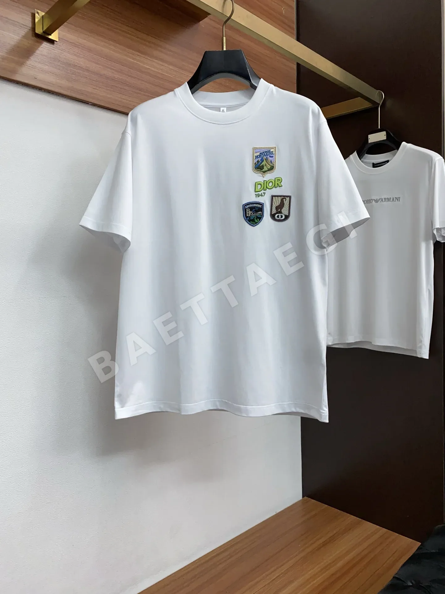 디올 크루넥 남성 반팔 티셔츠