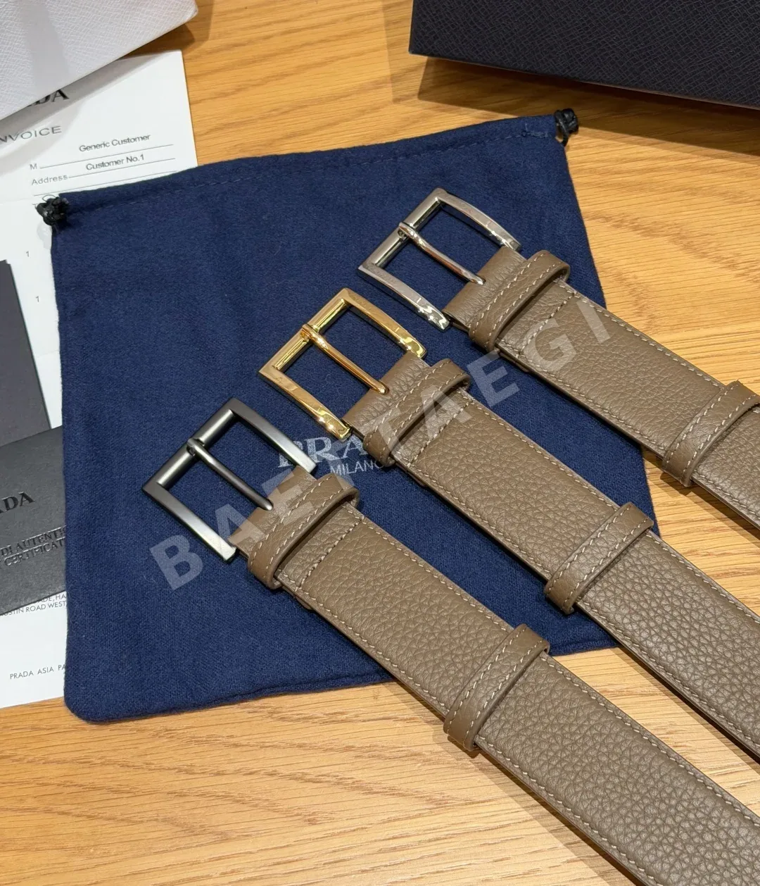 프라다 33mm 가죽 벨트 상세 이미지 6
