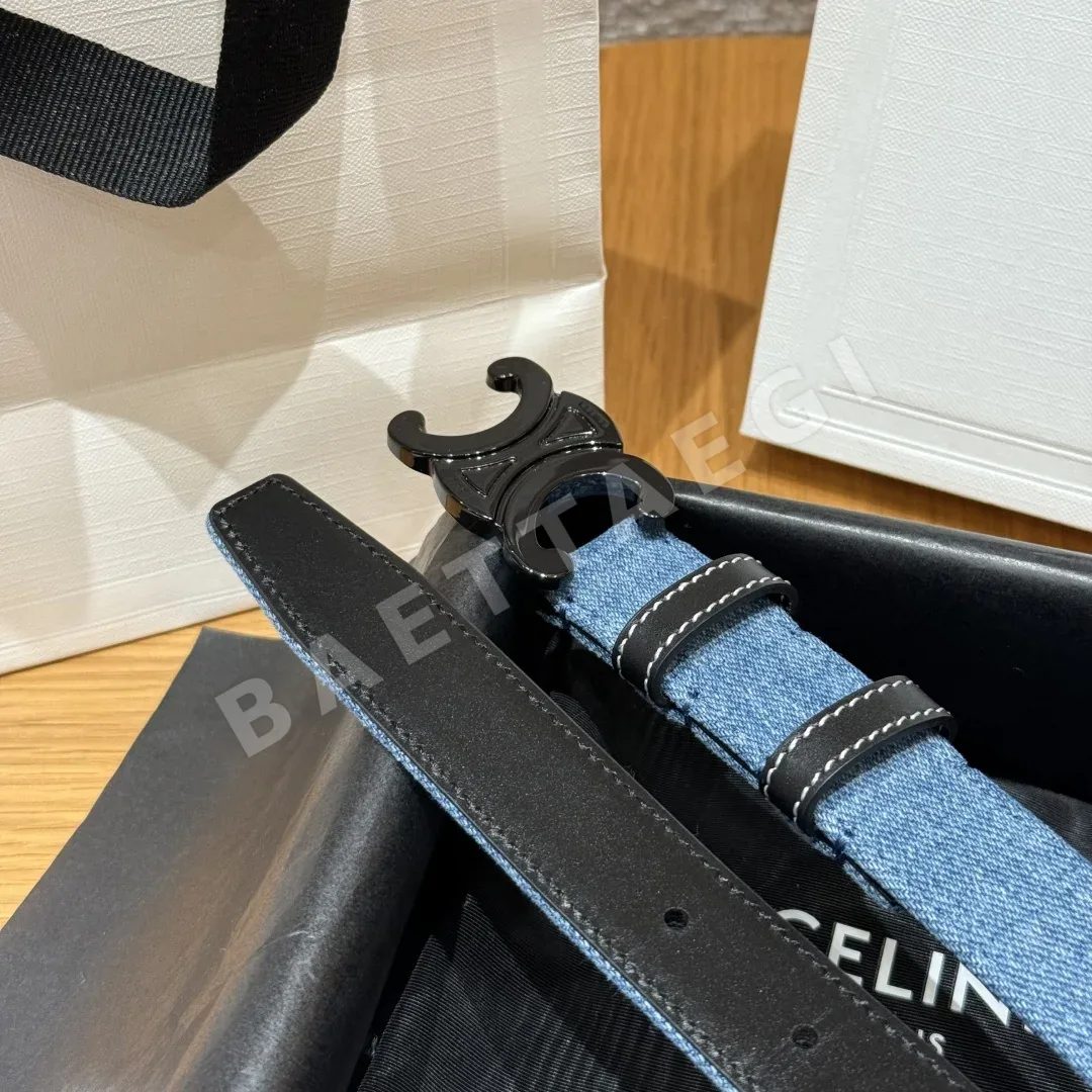 셀린느 개선문 데님 소가죽 벨트 상세 이미지 5