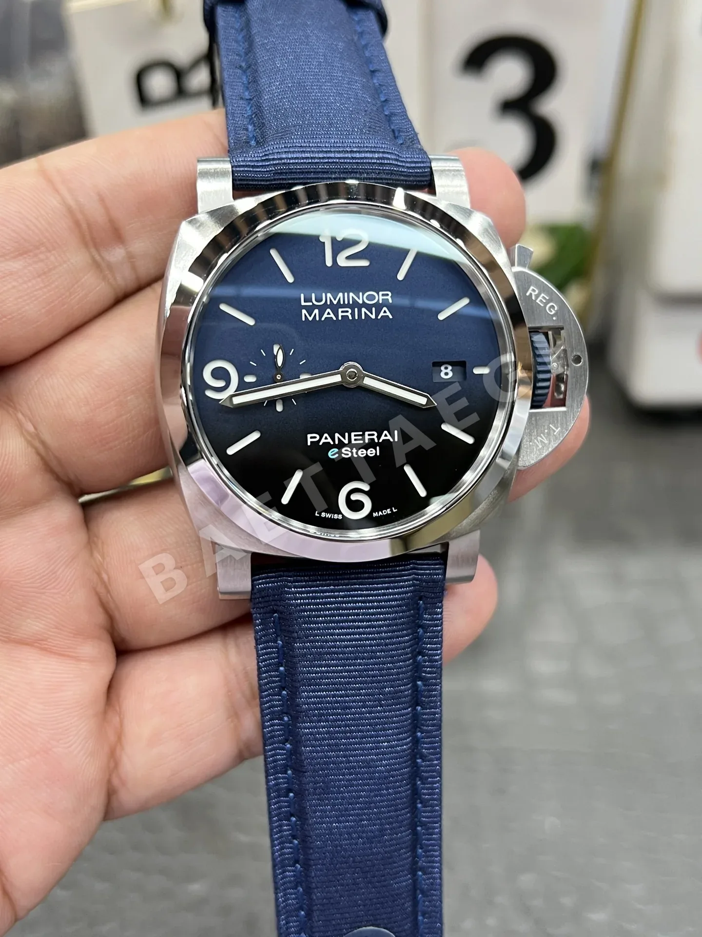 파네라이 PAM1157 블루 다이얼 자동 VS 공장 레플리카 43762 Panerai 상세 이미지 4