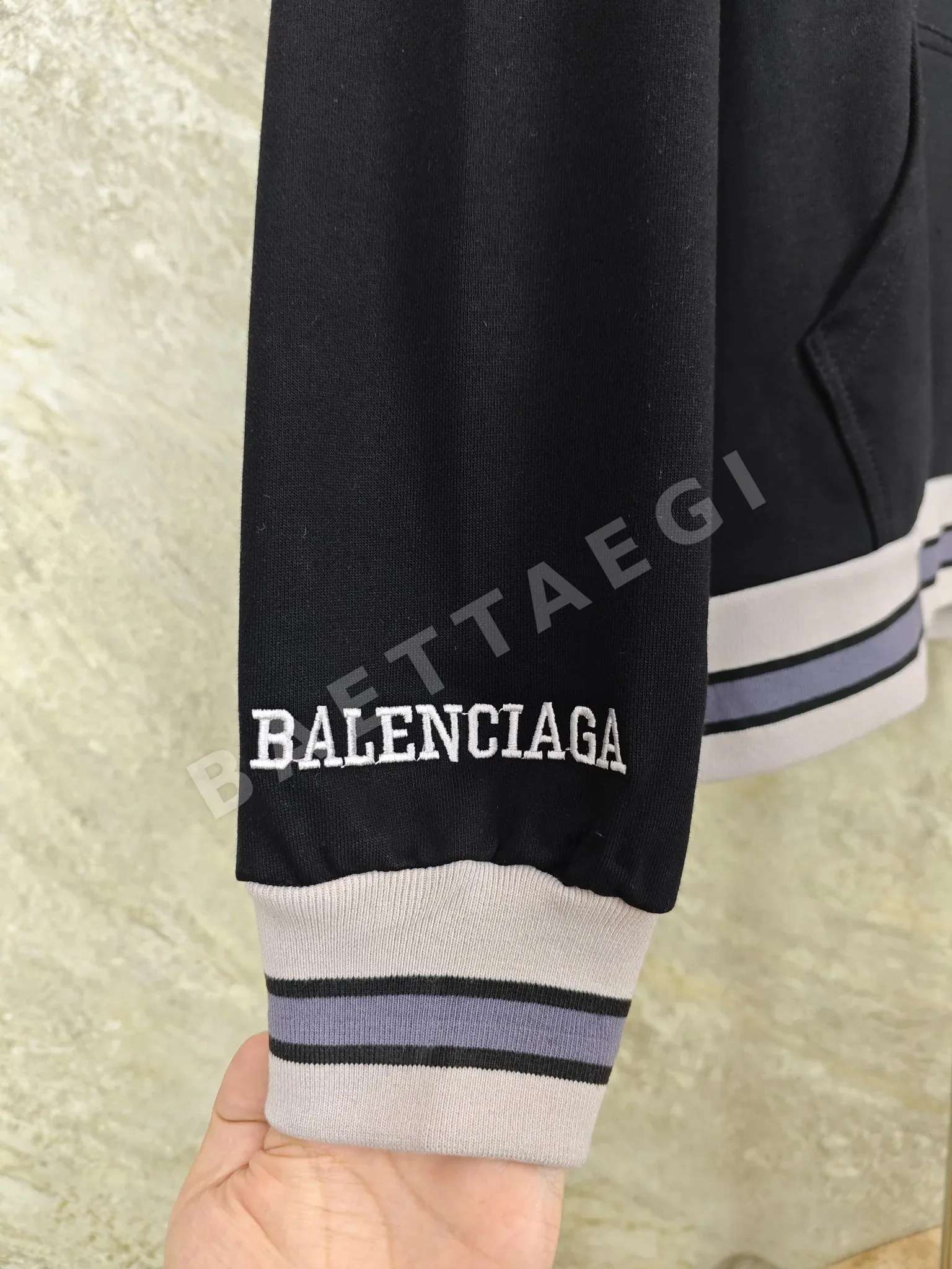 발렌시아가 자수 리브 남성 후드 레플리카 46976 Balenciaga Hoodie 상세 이미지 8