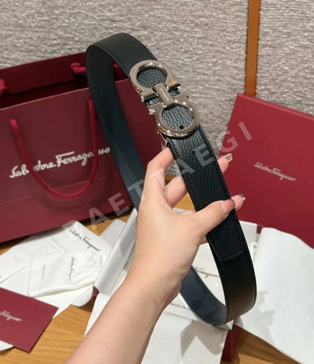 페레가모 간치니 가죽 리버시블 벨트 상세 이미지 3