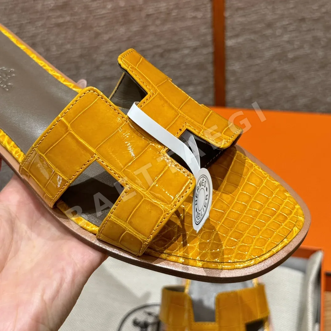 에르메스 오란 샌들 Alligator H 컷아웃 상세 이미지 4