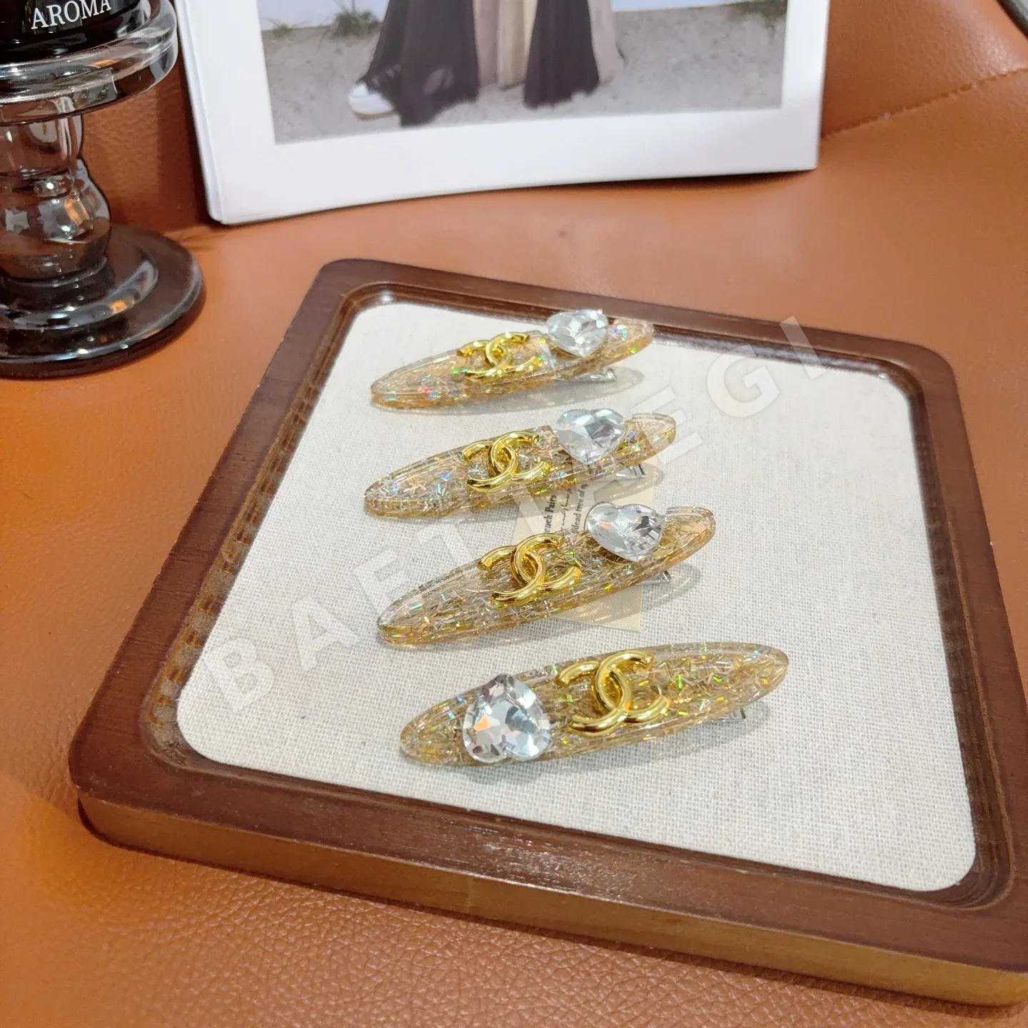 샤넬 로고 헤어 클립 세트 상세 이미지 7