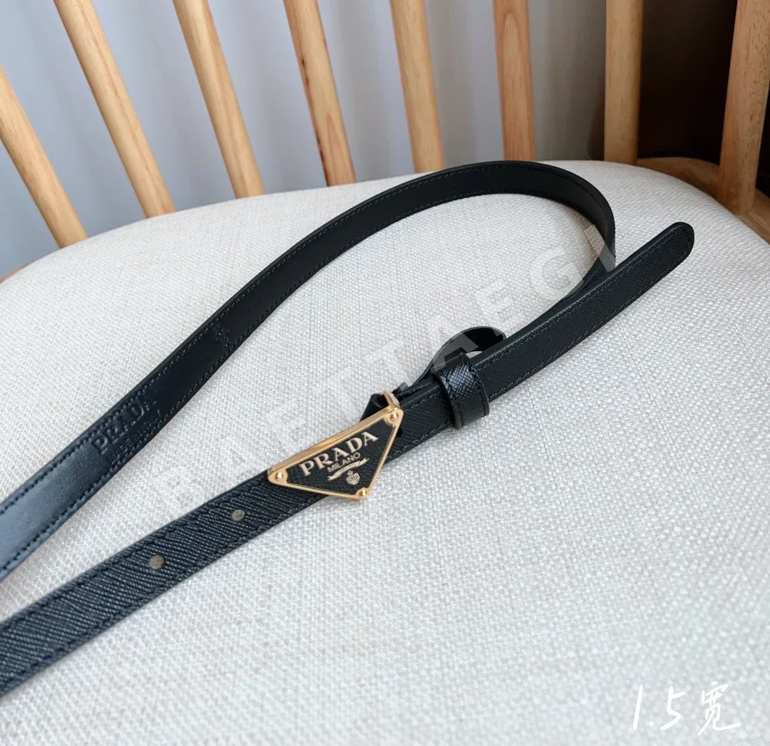 프라다 삼각 로고 메탈 버클 벨트 상세 이미지 8
