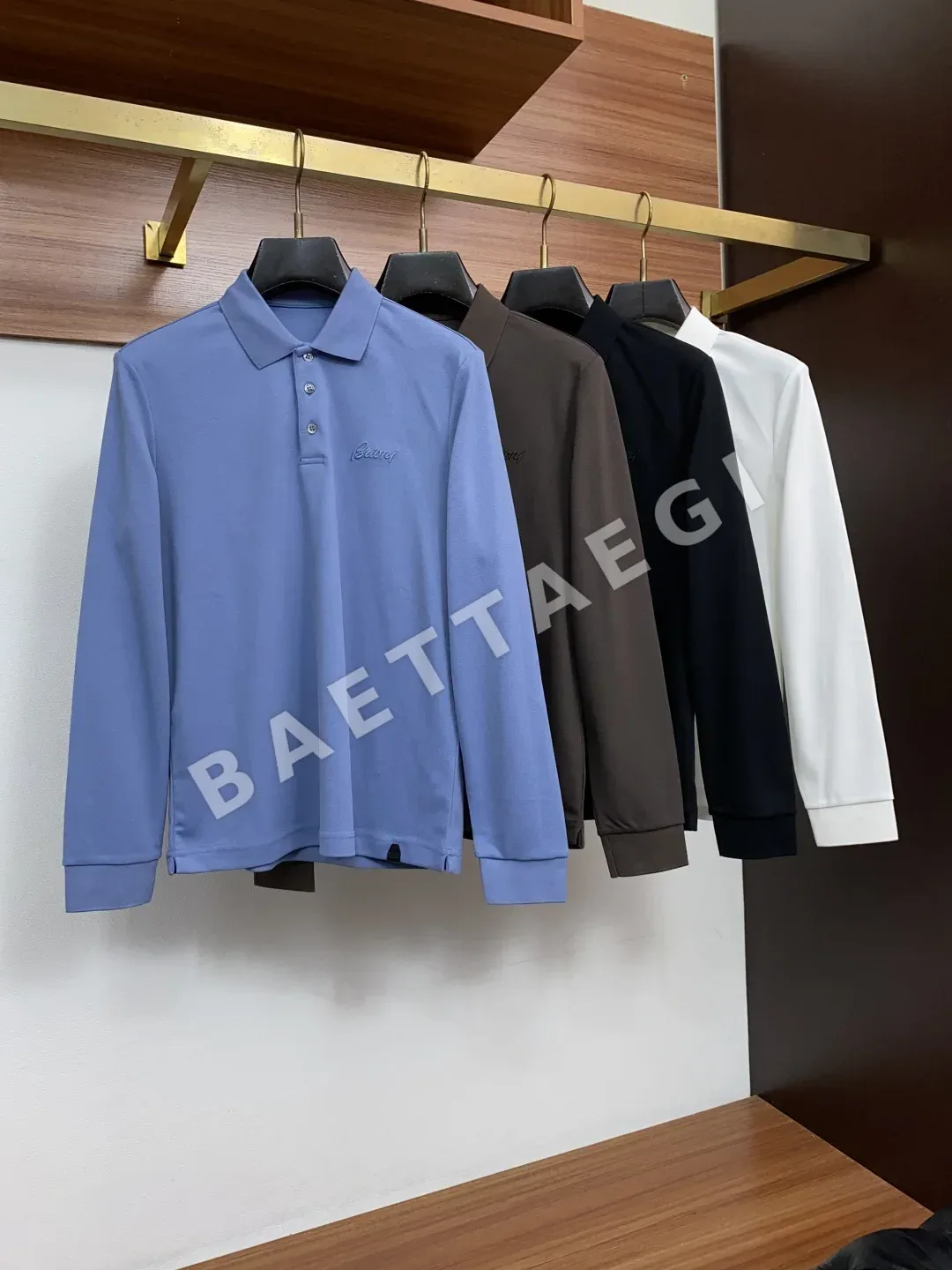 브리오니 실크 혼방 양면 폴로셔츠 긴팔 상세 이미지 10
