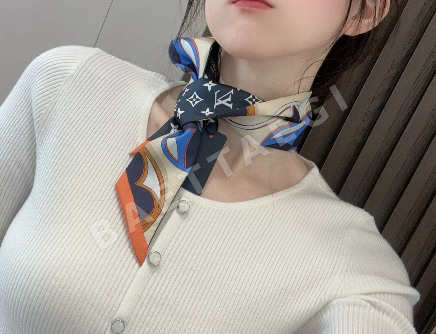 루이비통 실크 트윌리 스카프 헤어 밴드 146333