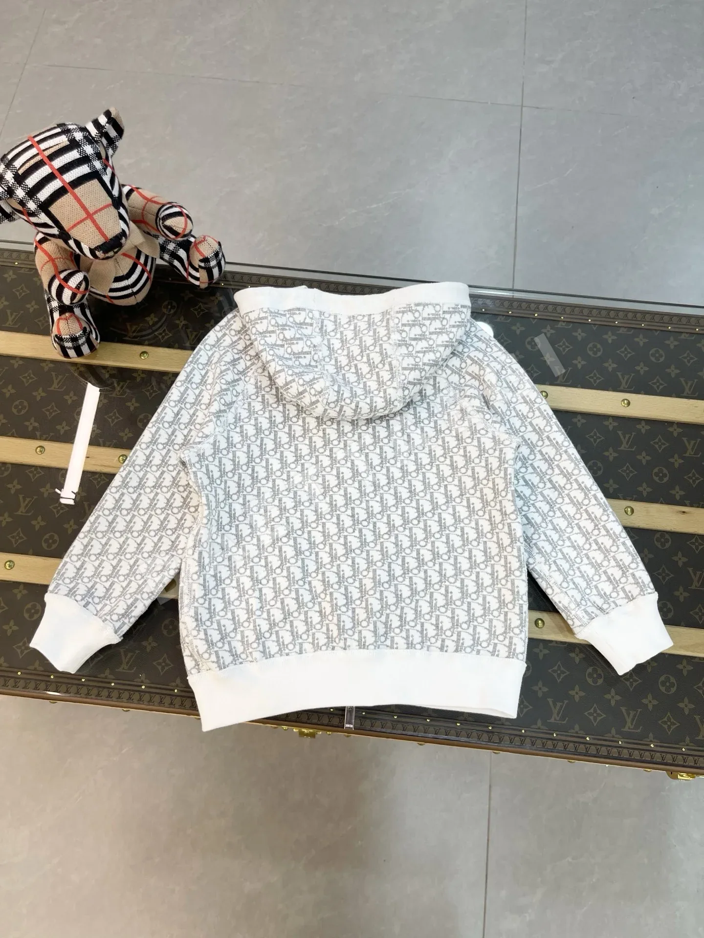 디올 키즈 양면 자카드 코튼 스웨트셔츠 세트 420G 상세 이미지 6