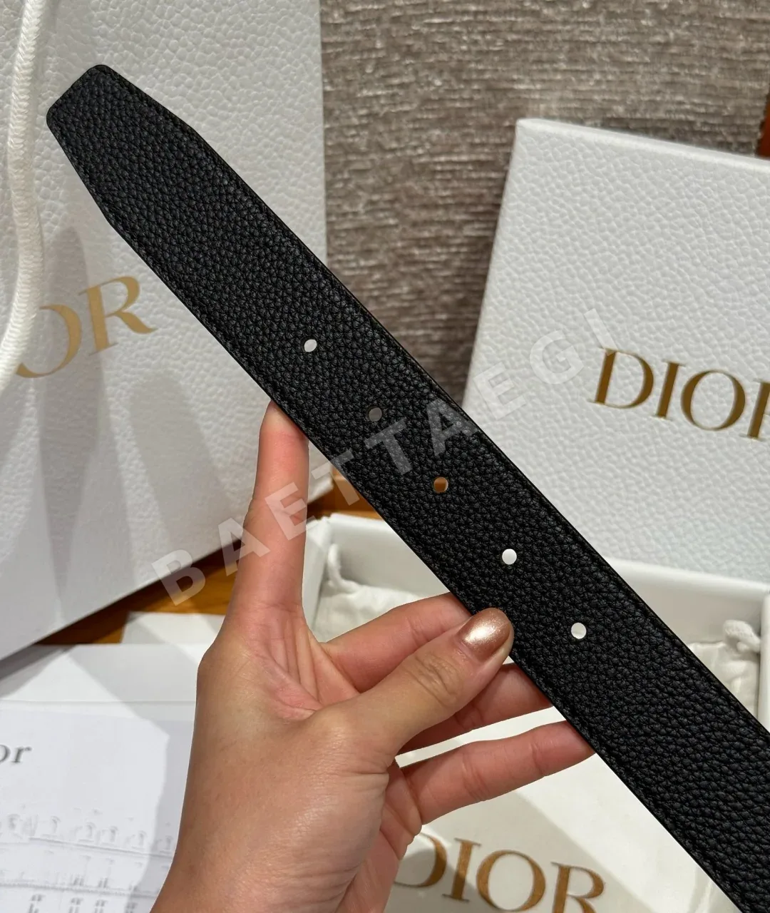디올 CD 아이콘 33mm 소가죽 벨트 상세 이미지 7