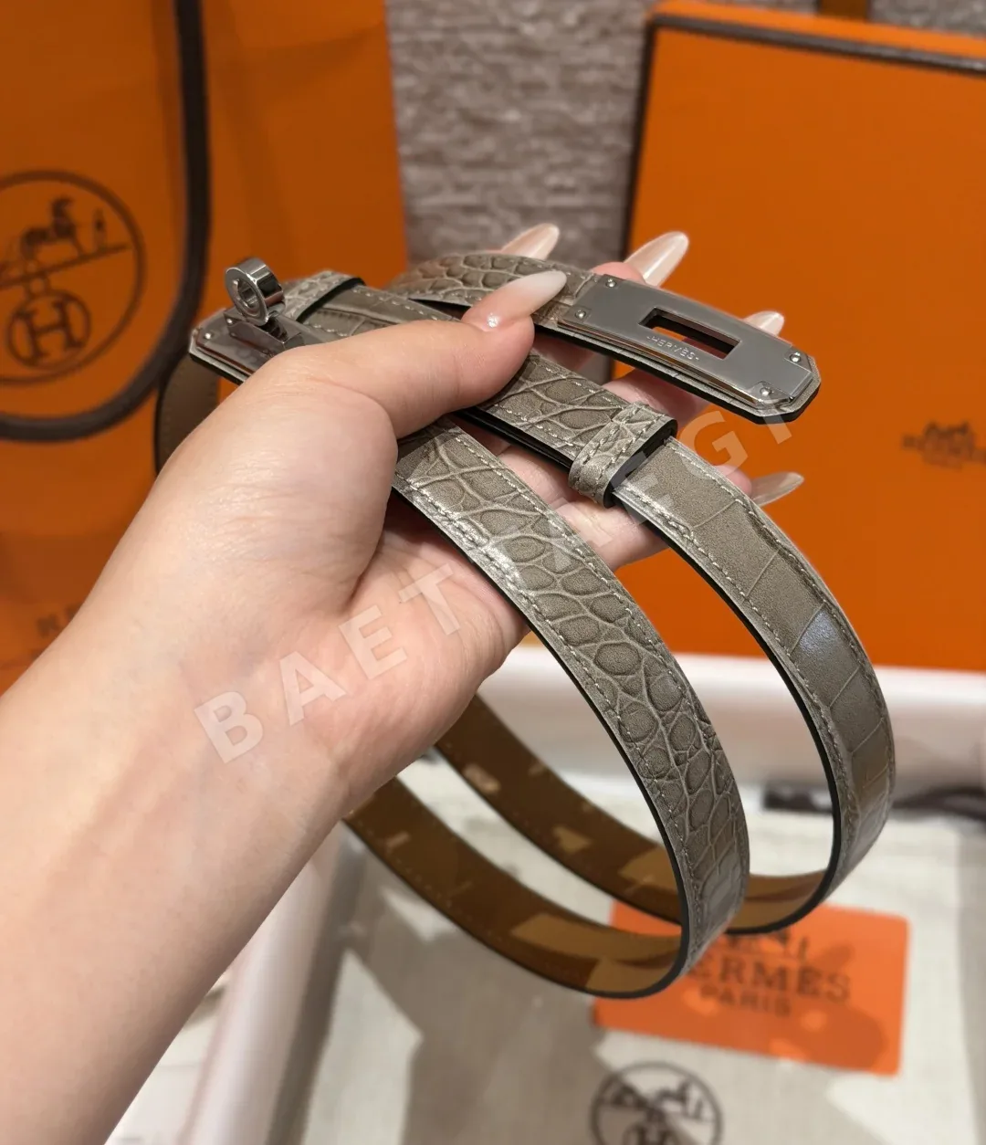 에르메스 켈리 버클 엡솜 가죽 벨트 상세 이미지 2