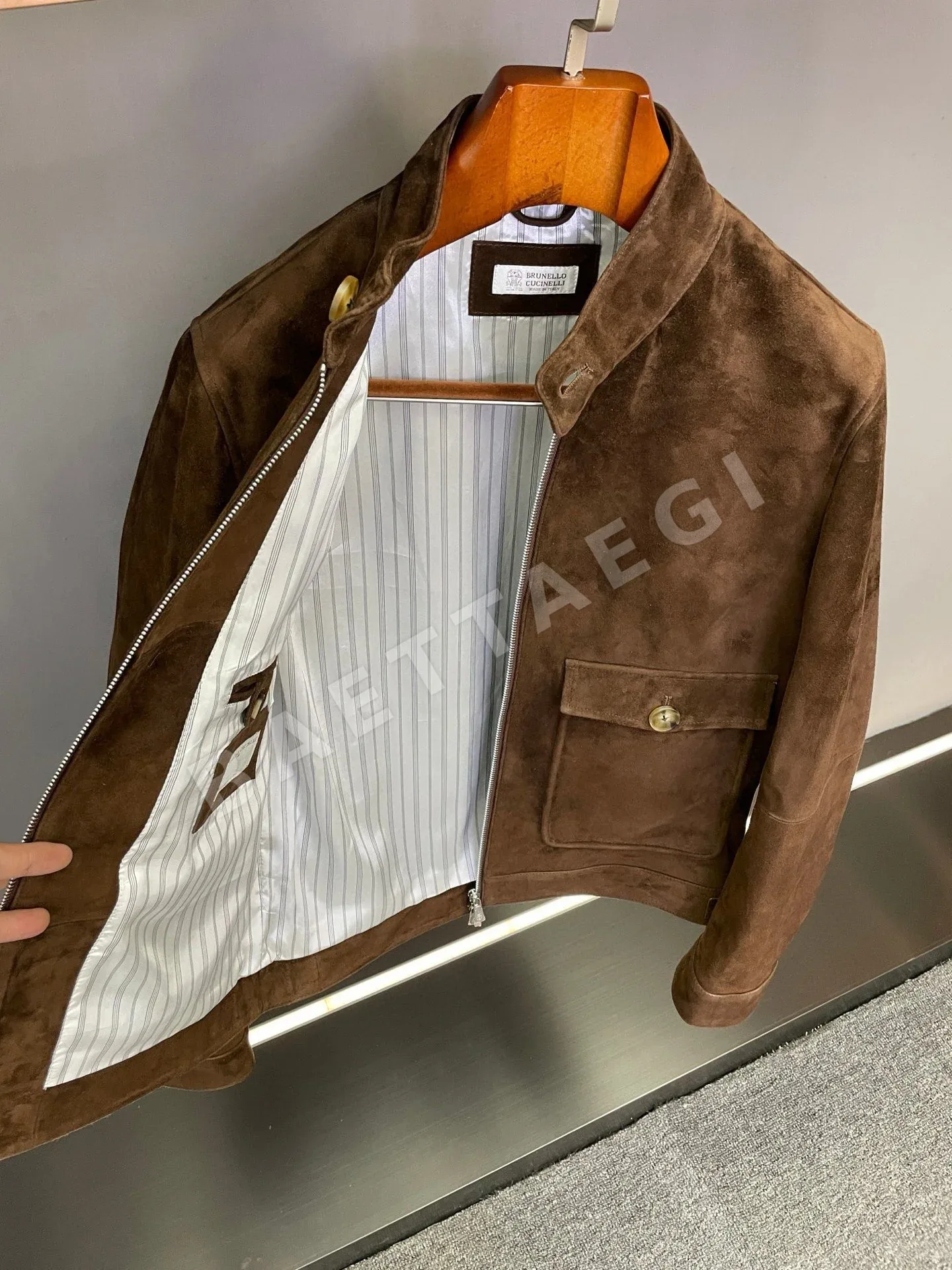 브루넬로쿠치넬리 스웨이드 램스킨 남성 자켓 상세 이미지 3