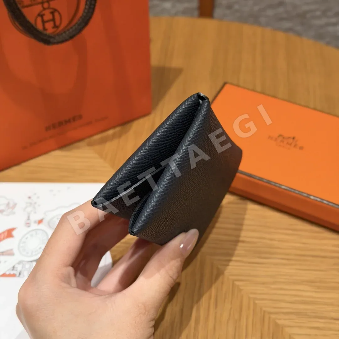 에르메스 스톰 블루 엡솜 가죽 동전지갑 상세 이미지 4