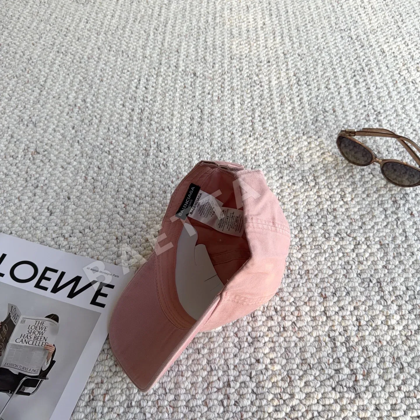 발렌시아가 워시드 빈티지 베이스볼 캡 상세 이미지 4