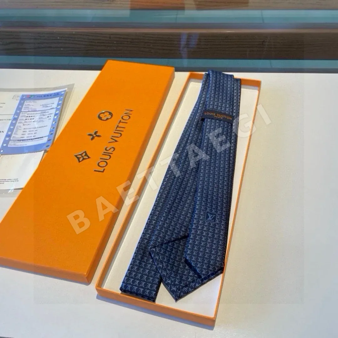 루이비통 L-레터 실크 자카드 넥타이 상세 이미지 4