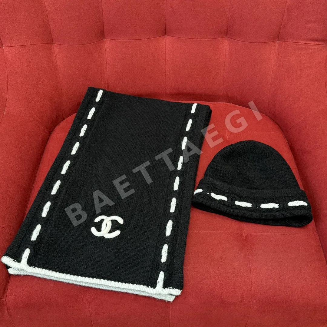 샤넬 더블 C 스티치 캐시미어 머플러 상세 이미지 3