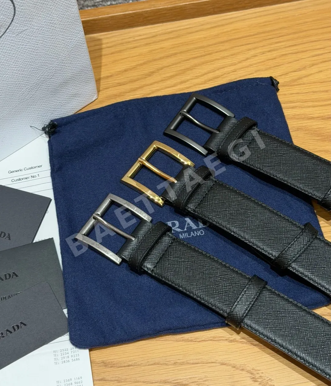 프라다 사피아노 가죽 남성 벨트 33mm 상세 이미지 5