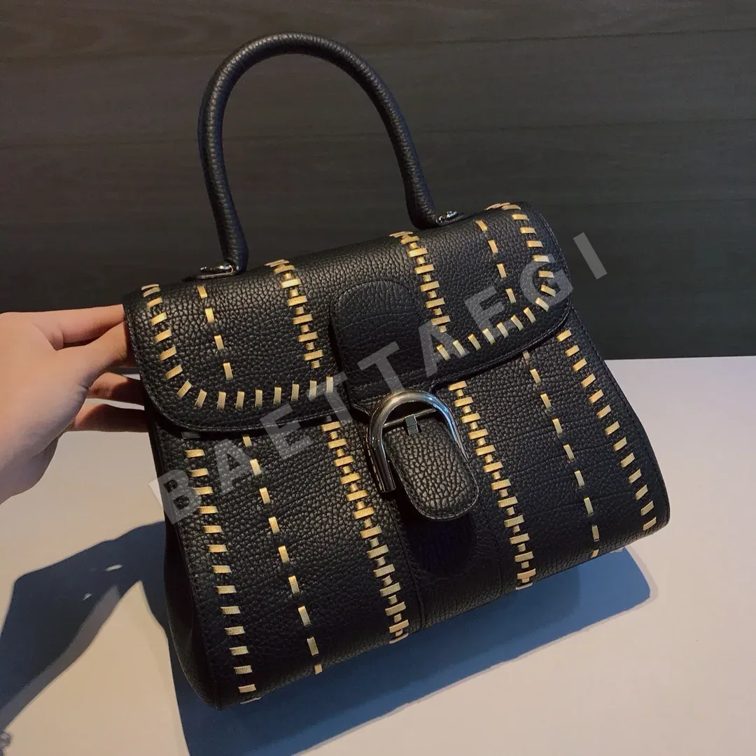 델보 천연 가죽 위빙 숄더백 28 cm 상세 이미지 2