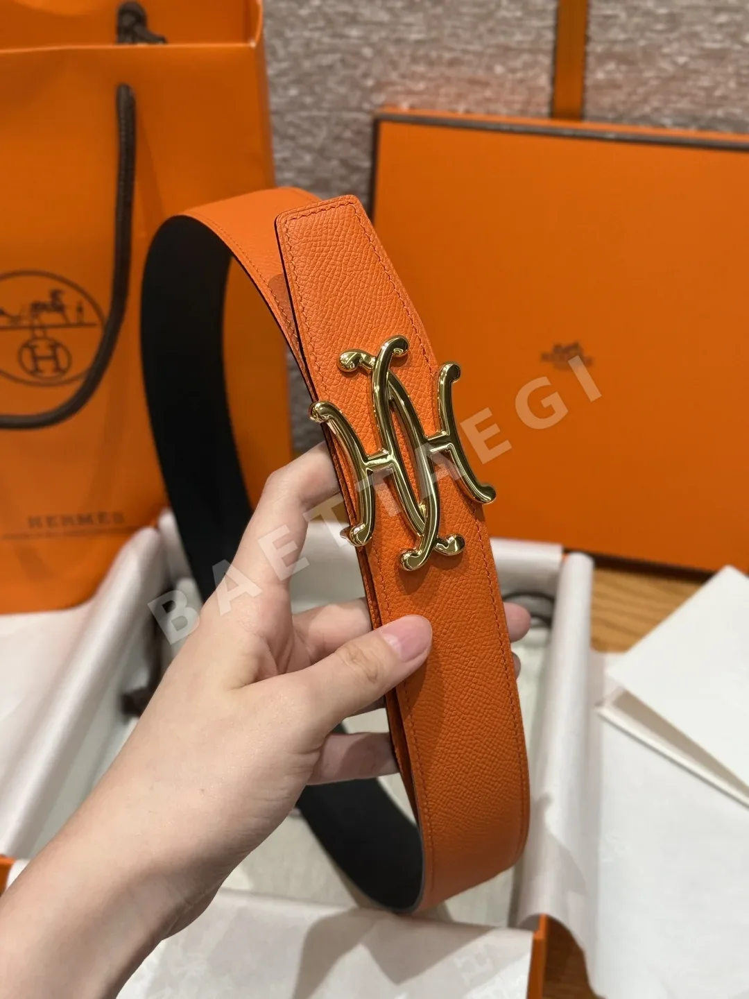 에르메스 패밀리 리버시블 남성 벨트 상세 이미지 4