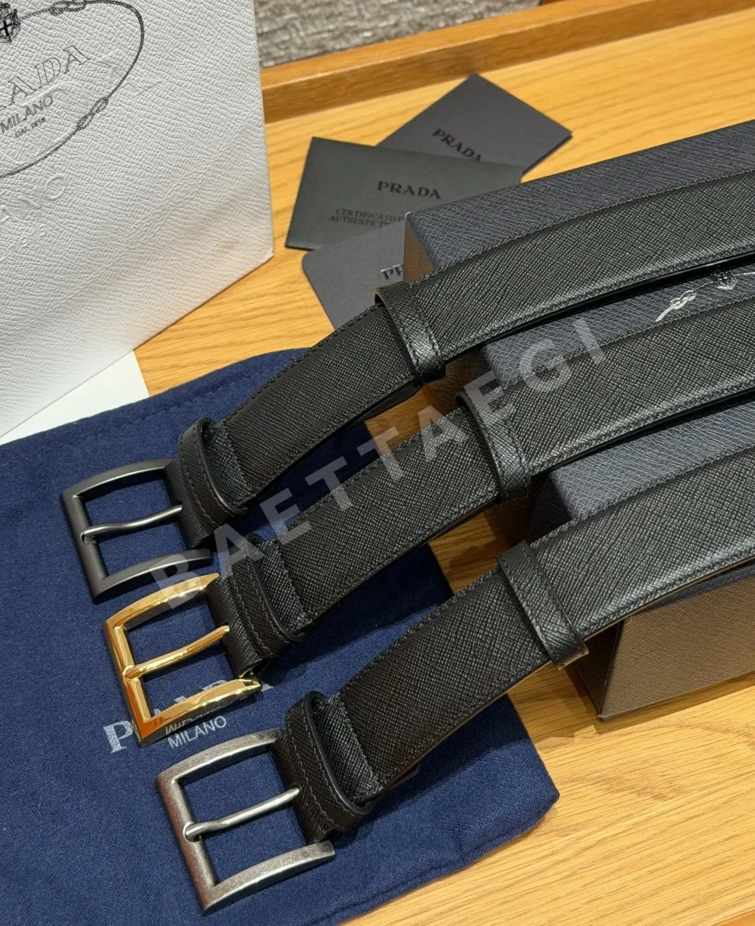 프라다 사피아노 가죽 남성 벨트 33mm 상세 이미지 4