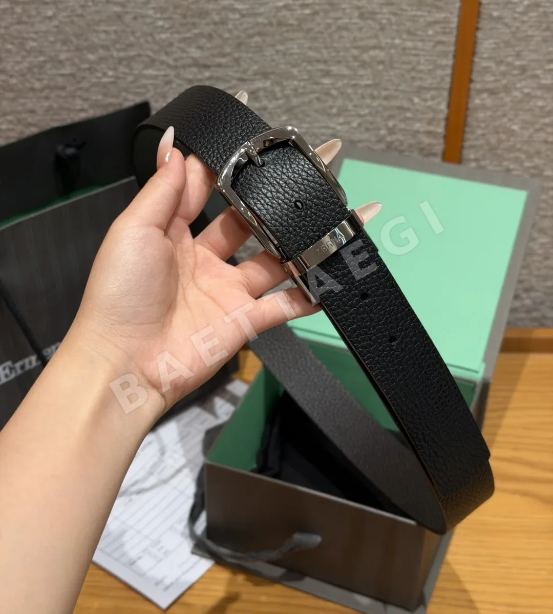제냐 리버시블 가죽 남성 벨트 35MM 상세 이미지 2