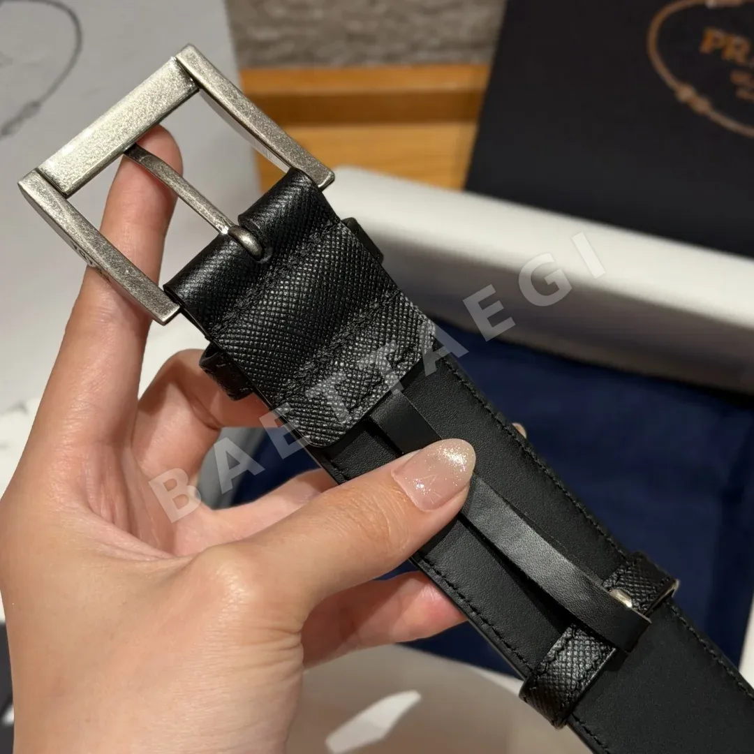 프라다 사피아노 가죽 벨트 33mm 상세 이미지 6