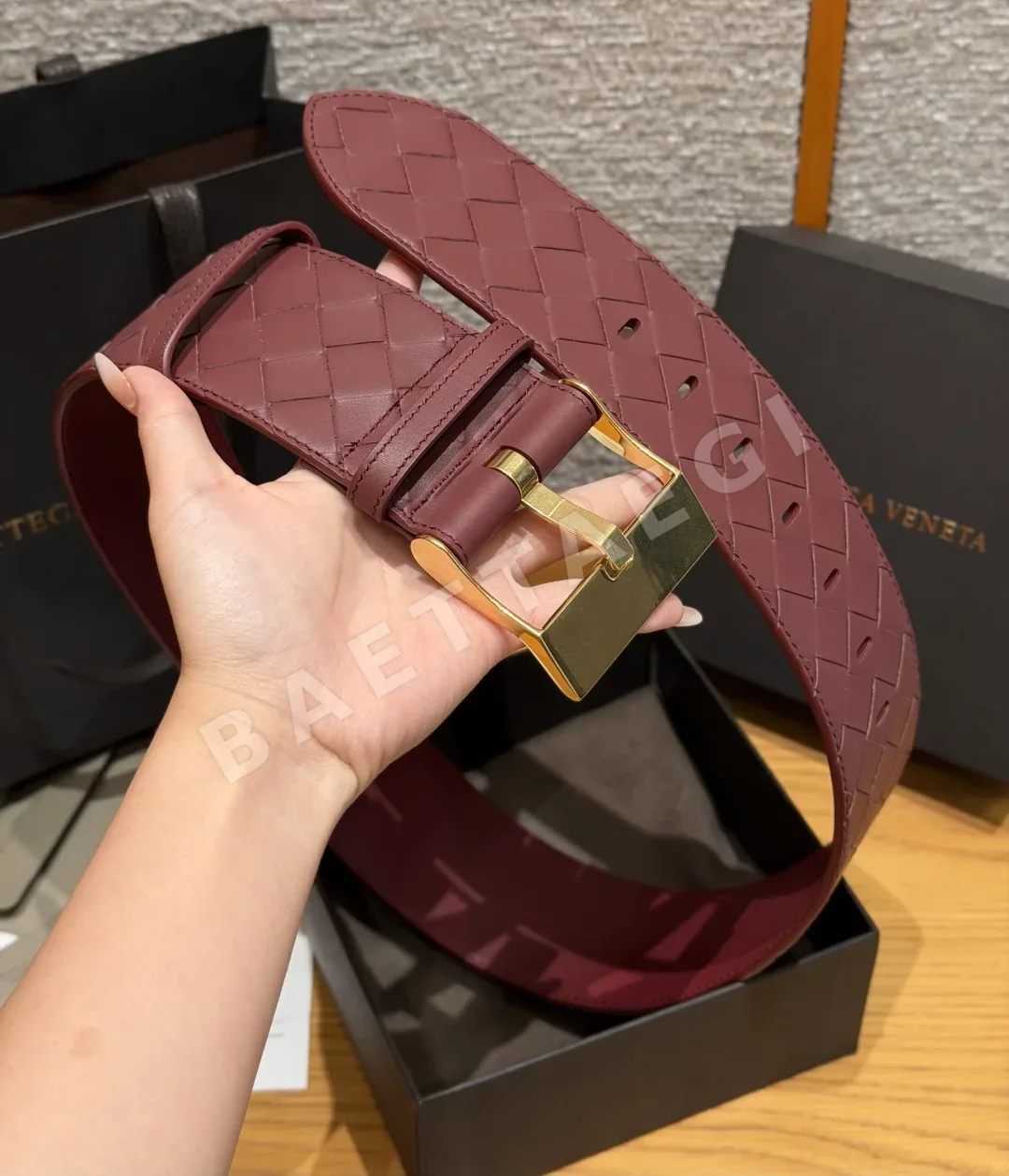 보테가베네타 인트레치오 가죽 벨트 상세 이미지 4