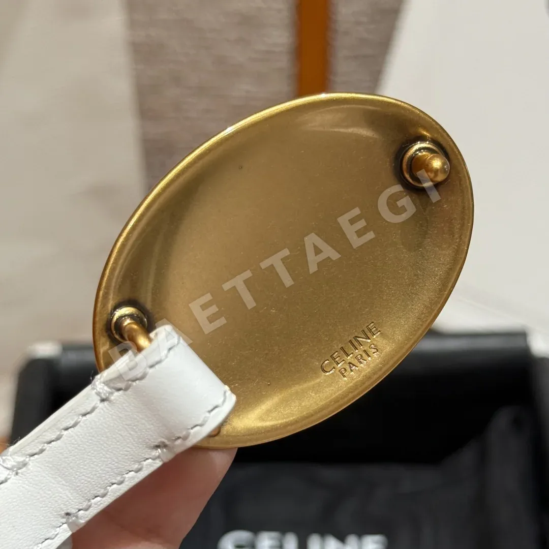 셀린느 트리옹 가죽 13mm 벨트 상세 이미지 7