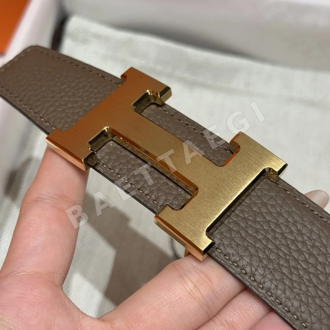 에르메스 H 버클 리버서블 가죽 벨트 32mm 상세 이미지 6