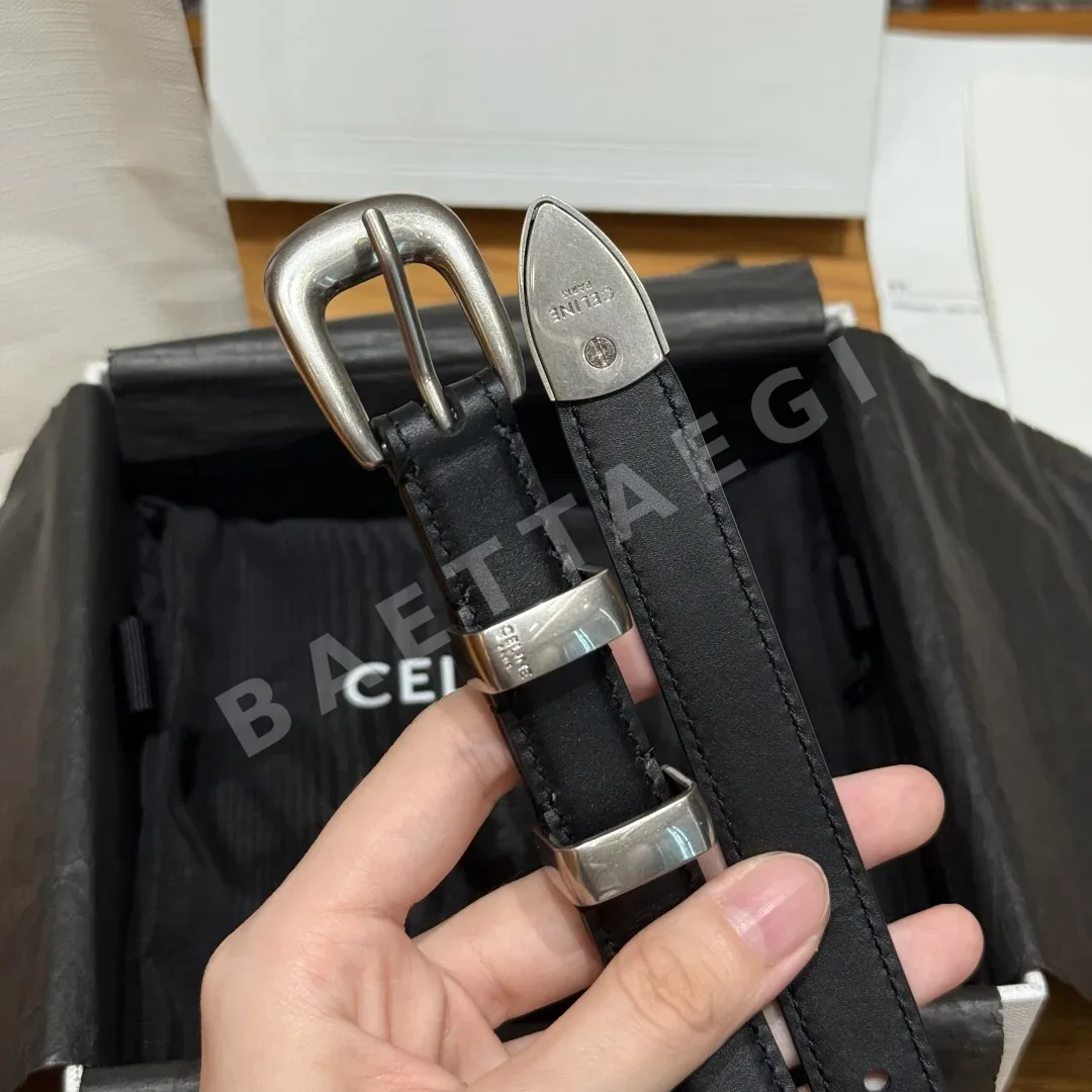 셀린느 JD260 개선문 웨스턴 소가죽 벨트 18mm 상세 이미지 3