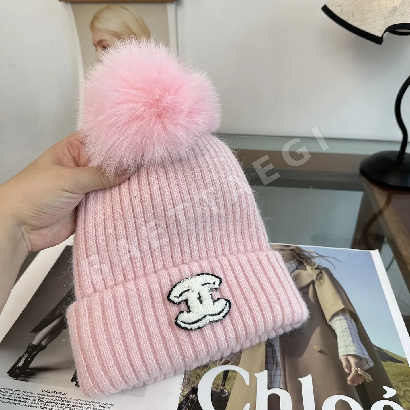 샤넬 니트 비니 모자 상세 이미지 4