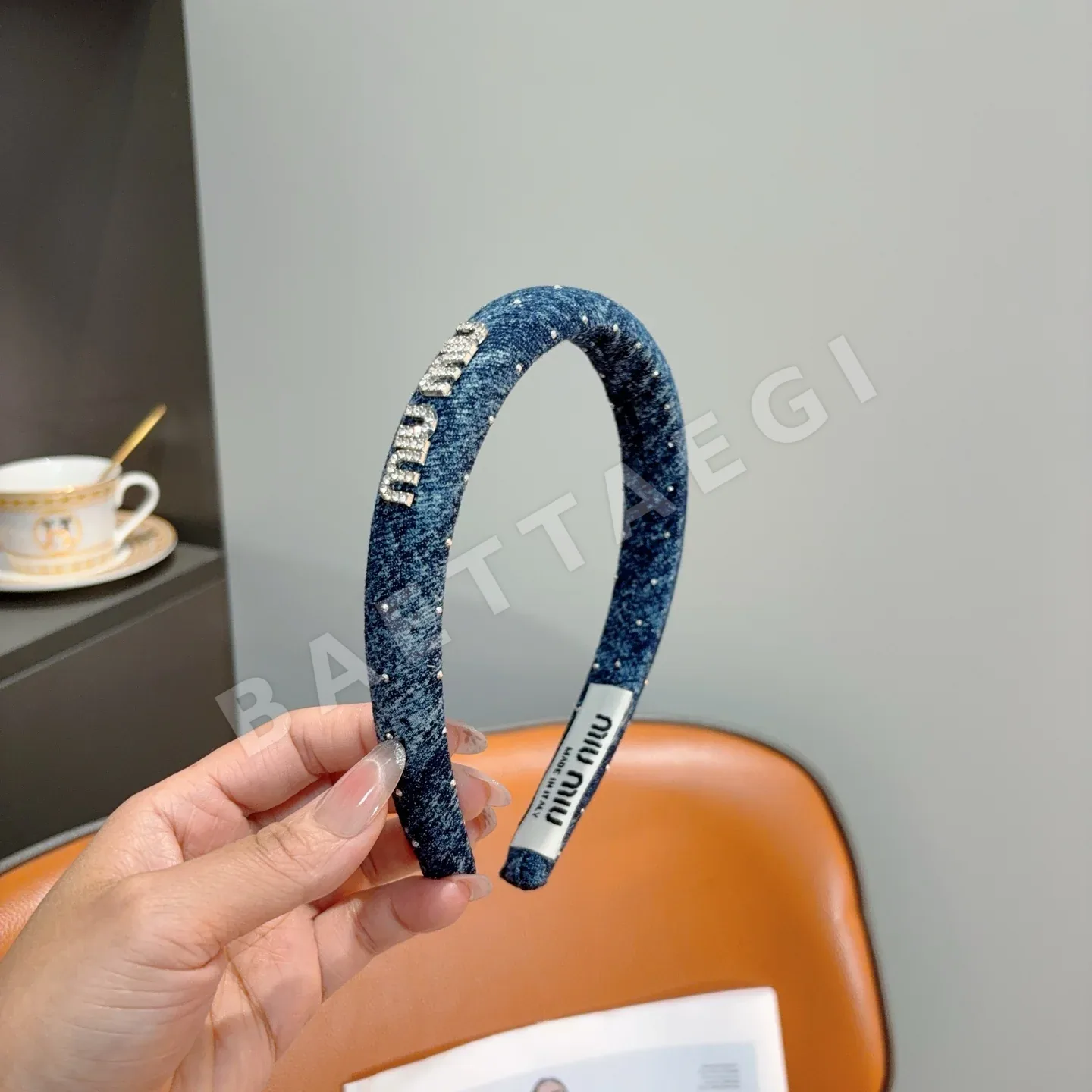 미우미우 데님 헤어밴드 상세 이미지 3