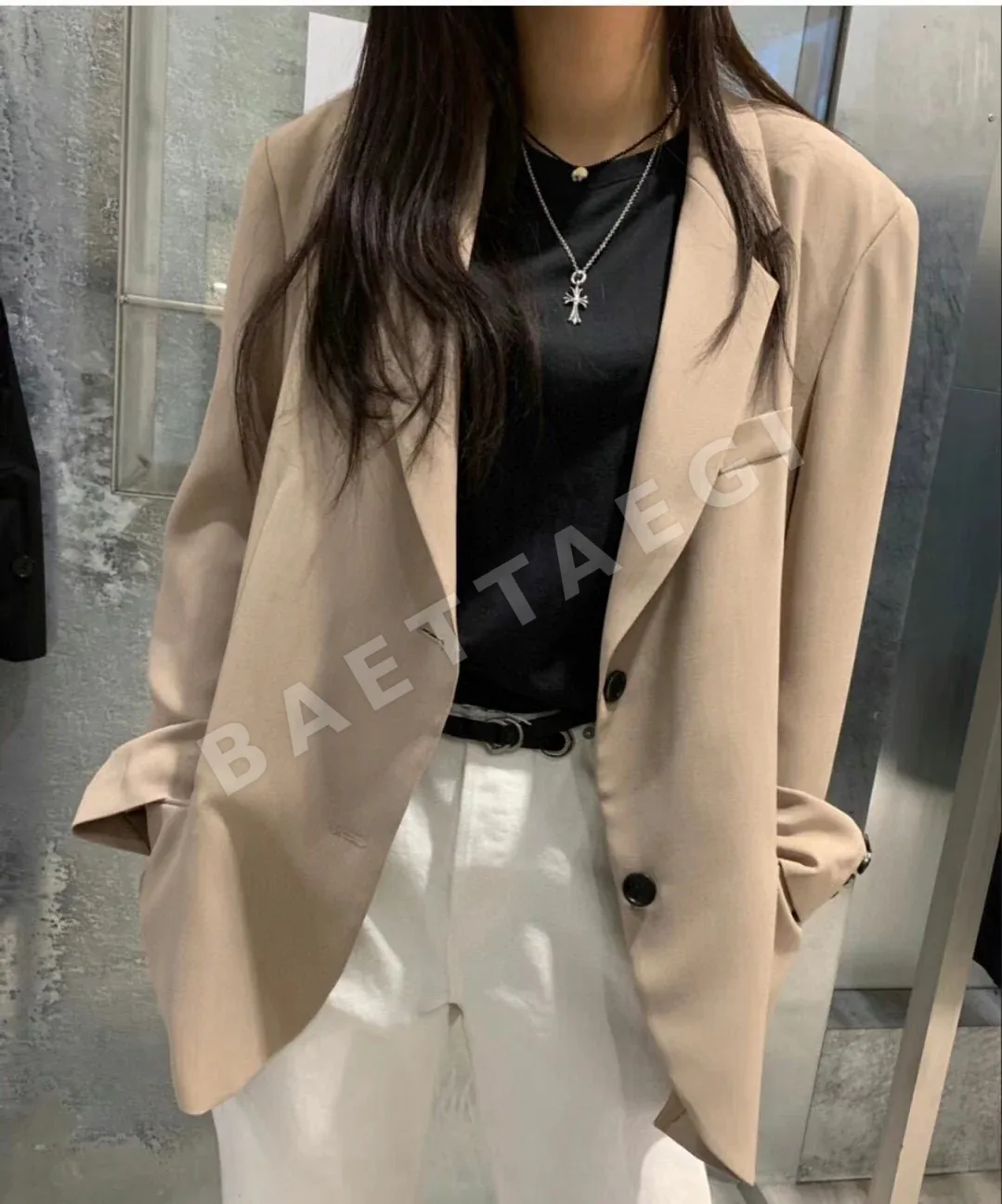 크롬하츠 레터링 싱글 링 목걸이 상세 이미지 8