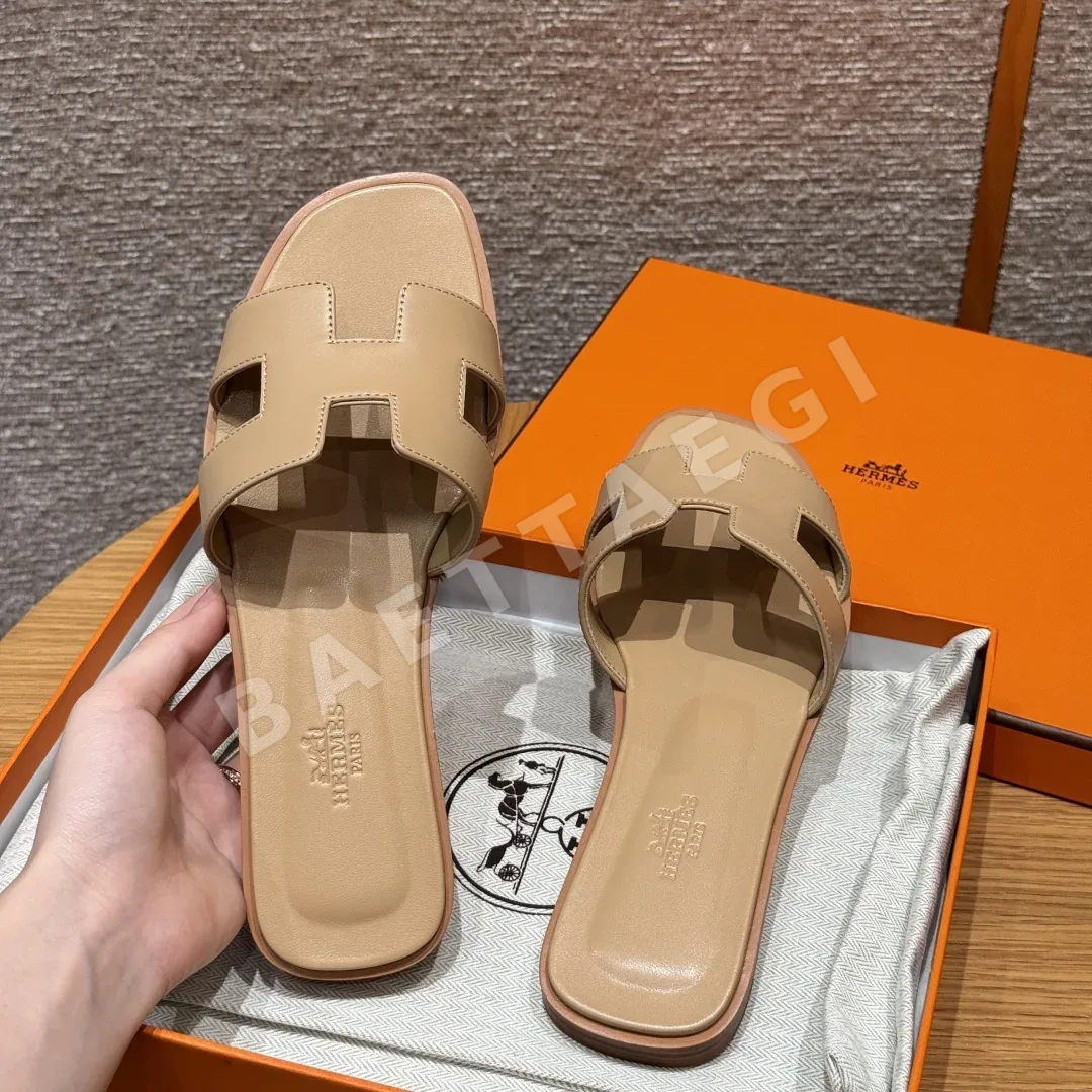 에르메스 오란 베이지 램스킨 슬리퍼 상세 이미지 7