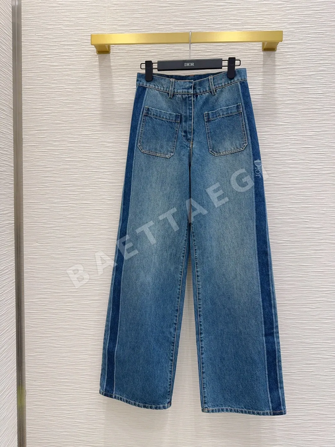 디올 여성 하이핏 데님 바지