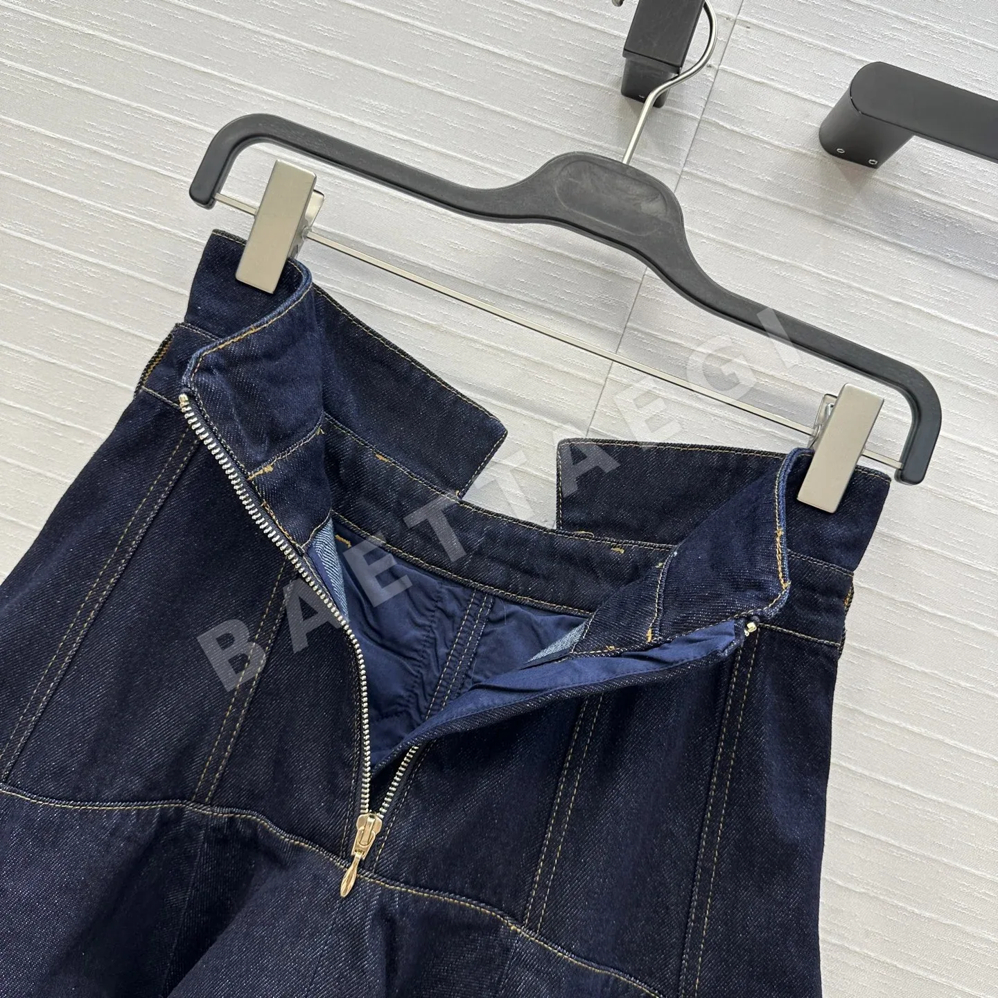 짐머만 접힌 디자인 하이웨이스트 데님 미니스커트 상세 이미지 5