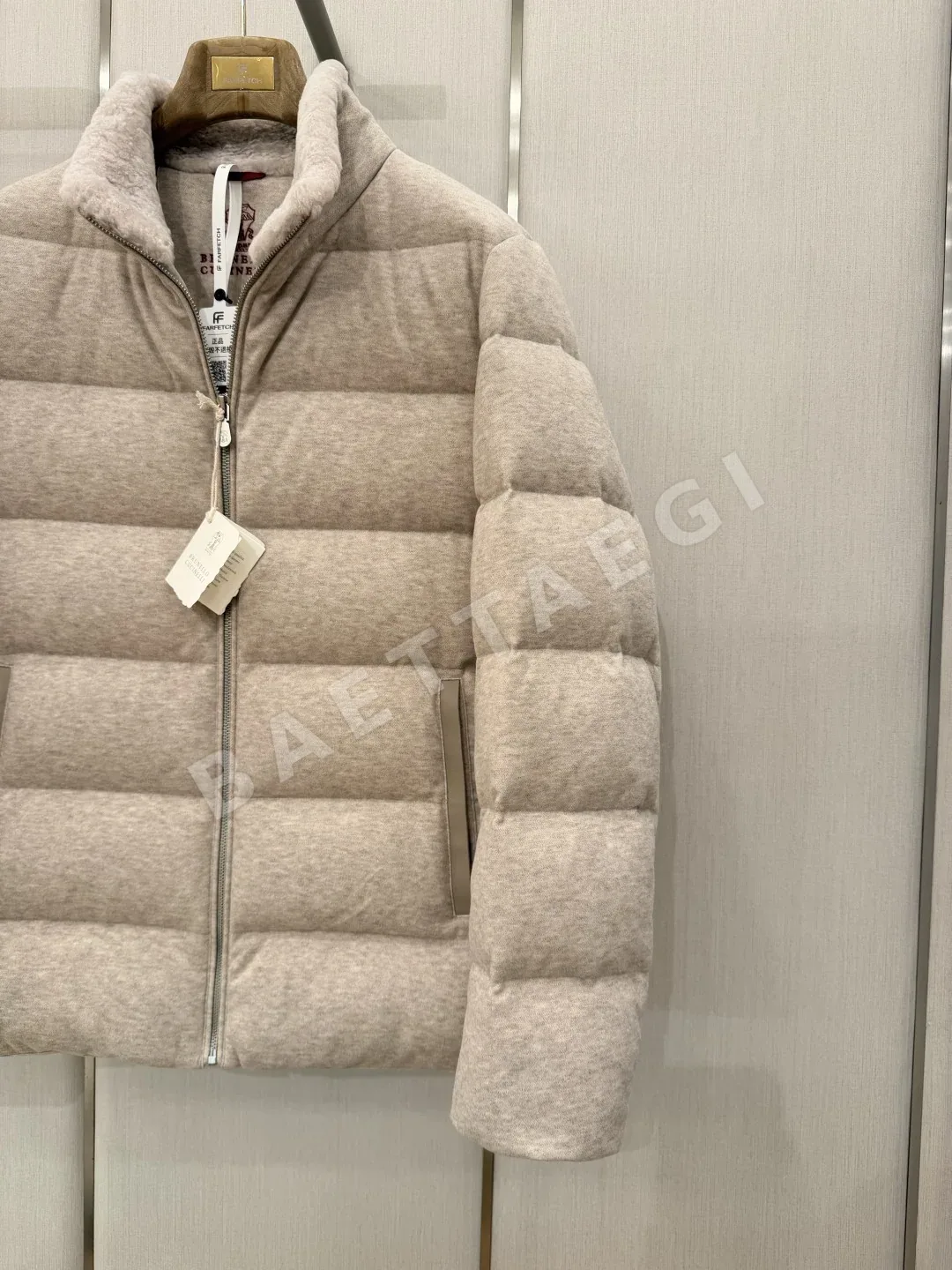 브루넬로쿠치넬리 울 스탠드 카라 남성 패딩 상세 이미지 6