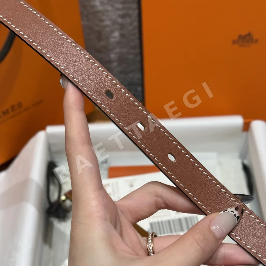 에르메스 미니 크로 카프스킨 벨트 상세 이미지 6
