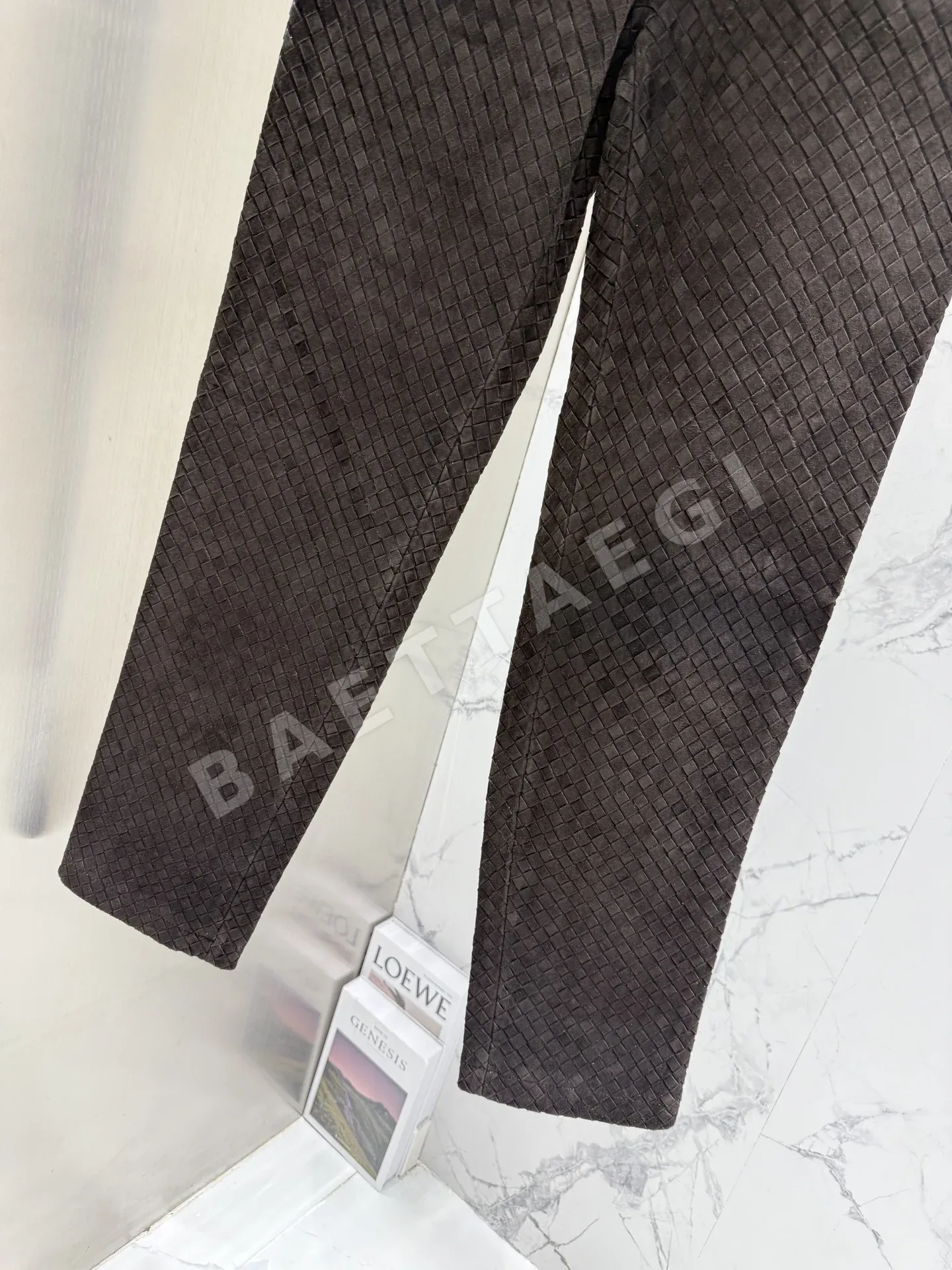 보테가베네타 램스킨 와이드 레그 여성 바지 상세 이미지 7