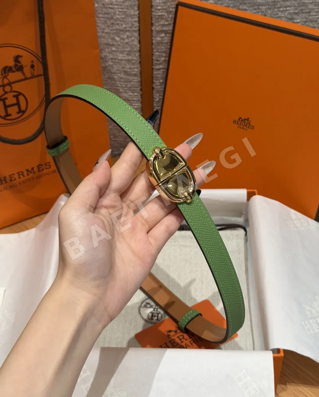 에르메스 H브랜드 엡솜 카프스킨 벨트 상세 이미지 2
