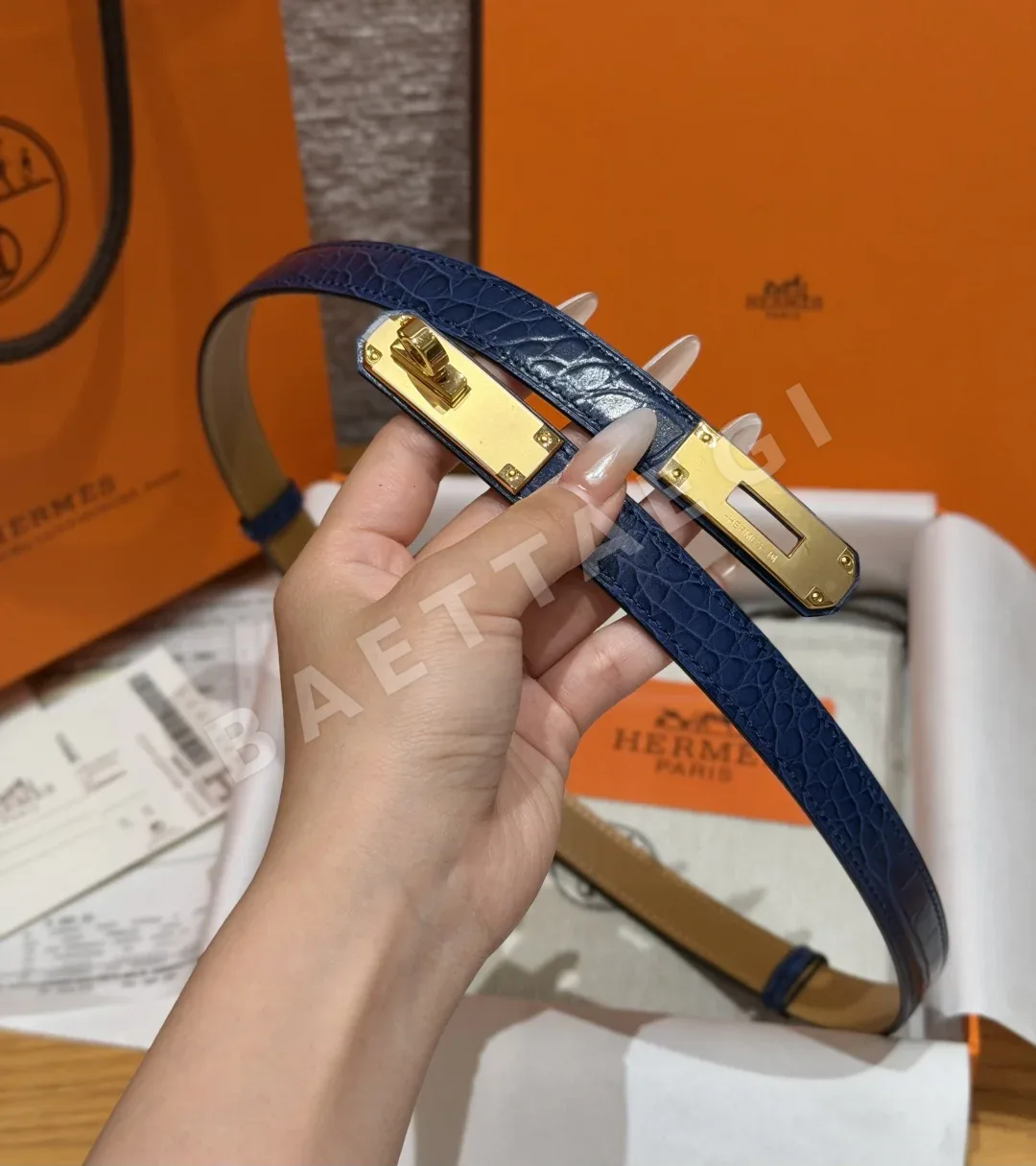 에르메스 켈리 버클 엡솜 카프스킨 벨트 18mm 상세 이미지 3