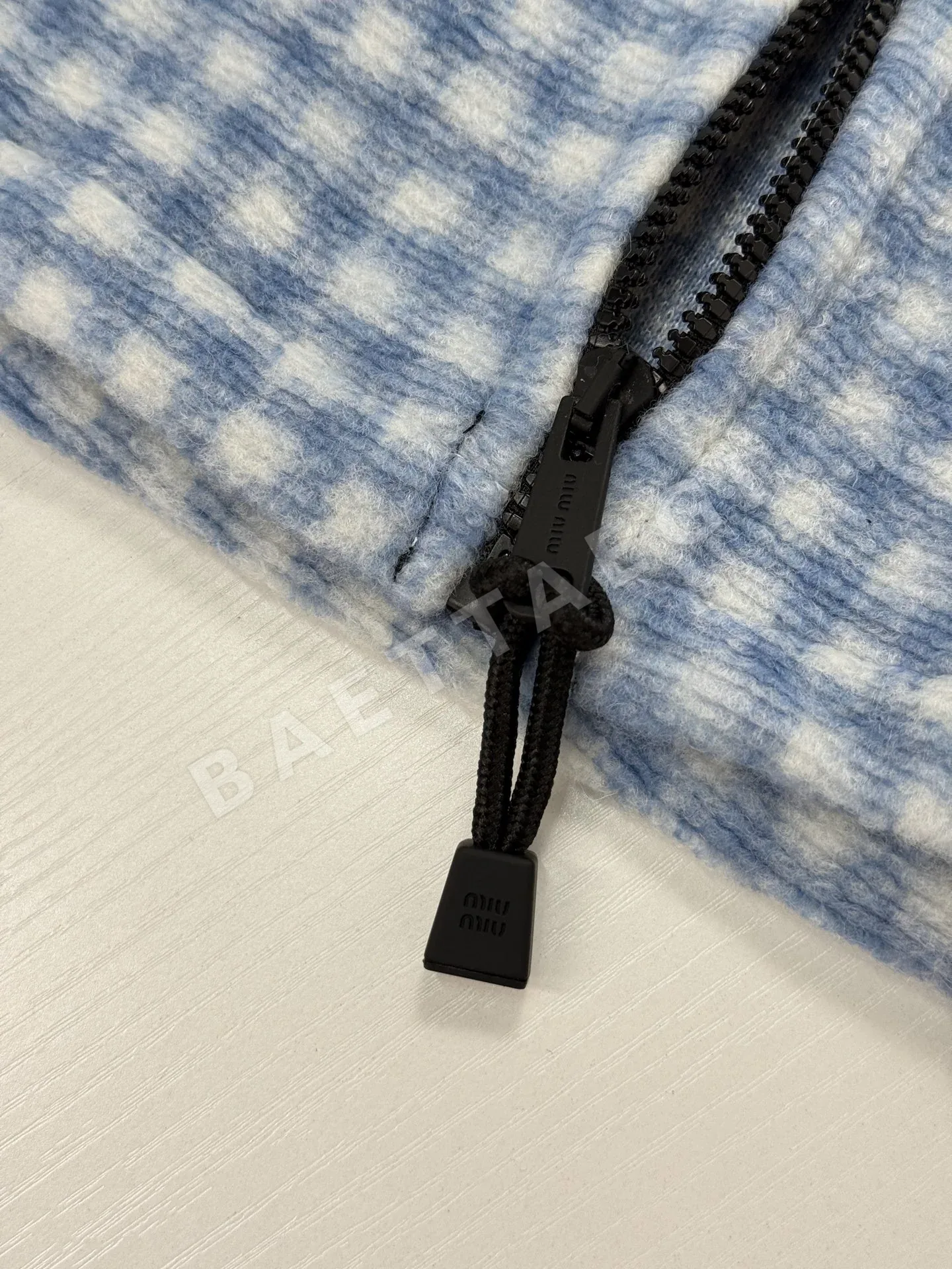 미우미우 블루 체크 플란넬 남성 자켓 상세 이미지 7