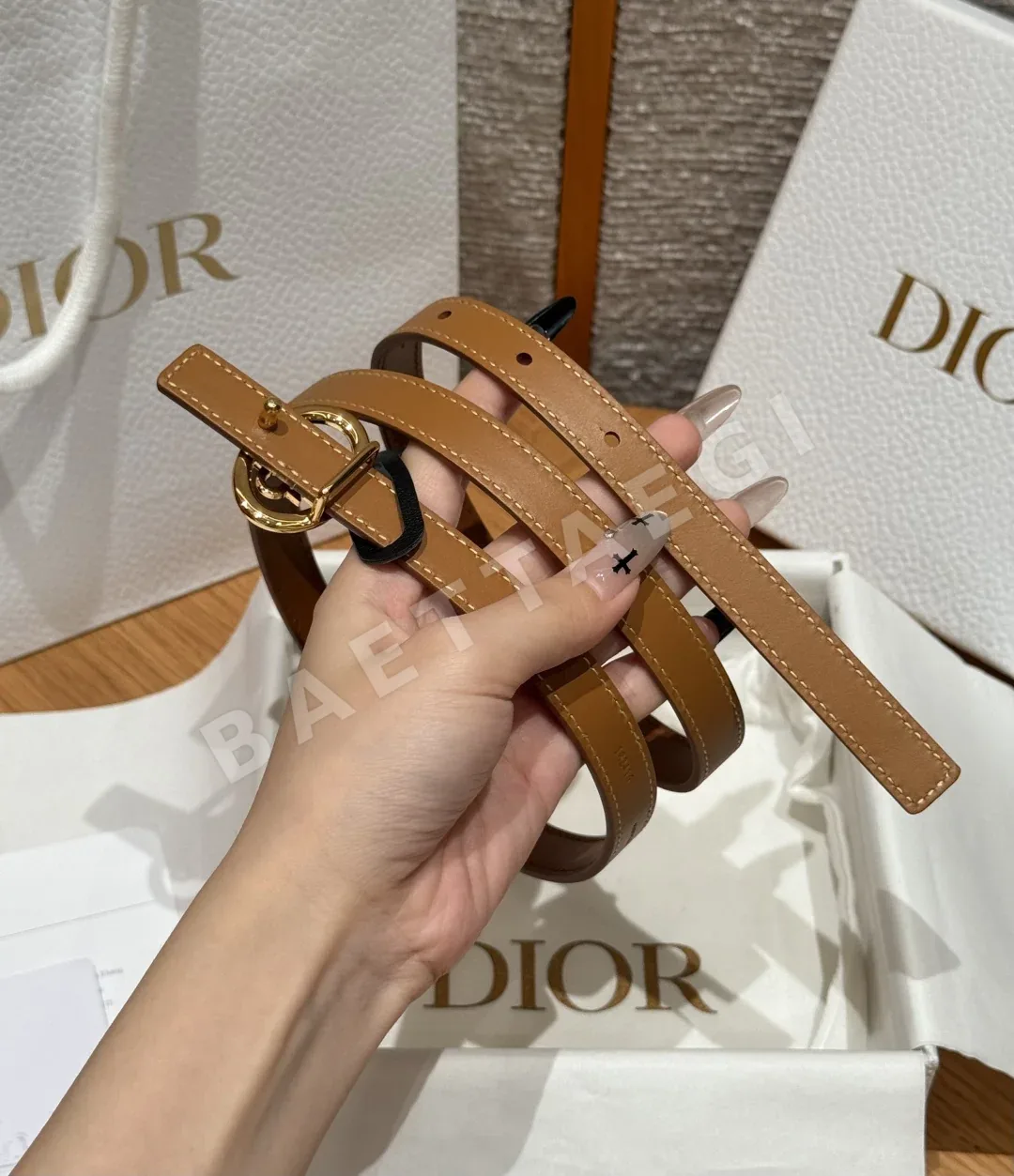 디올 오블리크 양면 소가죽 벨트 상세 이미지 5