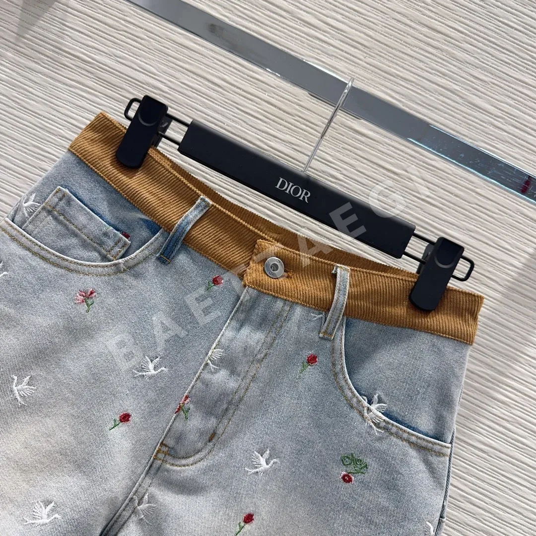 디올 발효 워시 코튼 데님 여성 바지 상세 이미지 2