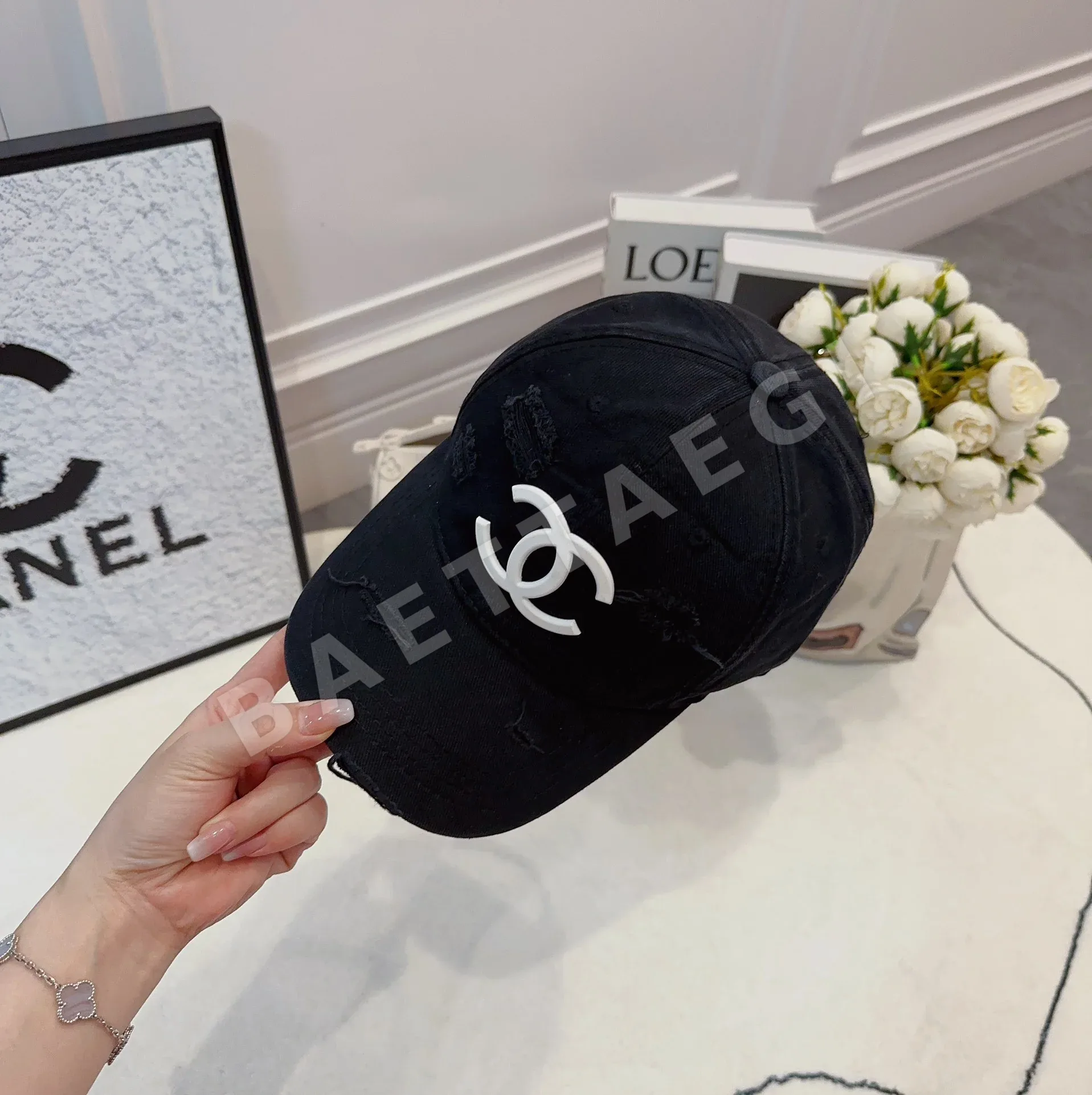 샤넬 코튼 베이스볼 모자 상세 이미지 9