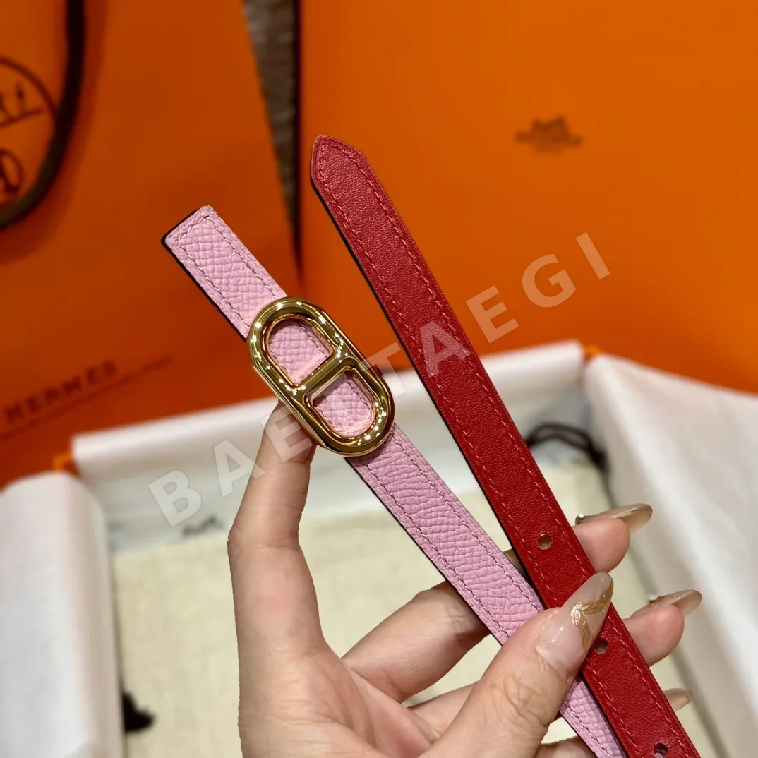 에르메스 셰느당크르 링크 금도금 버클 리버서블 벨트 상세 이미지 2