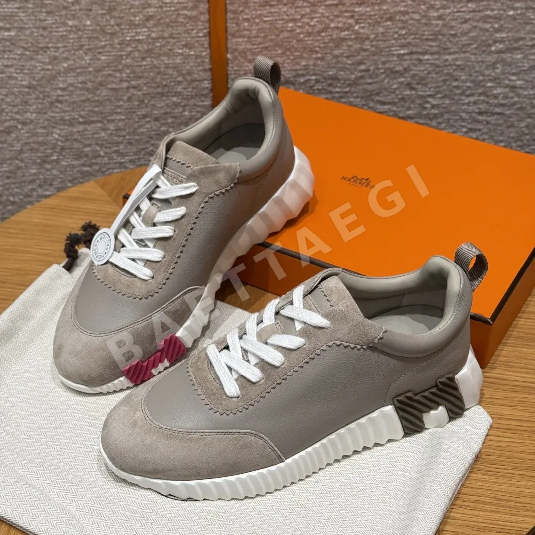 에르메스 바운싱 스니커즈 페블베이지 가죽 상세 이미지 2